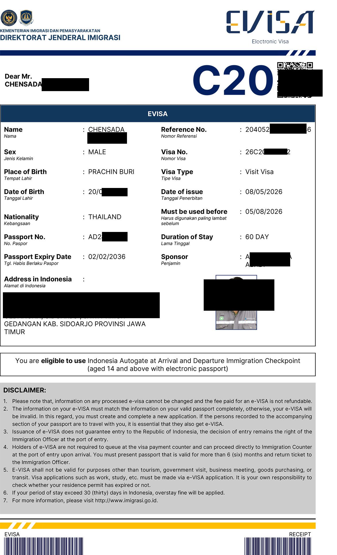 C20 Machinery Visa Indonesia - Professional Installation and RepairVisitor Visa Service by IndoVisaPro